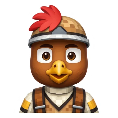 chicken jockey from mincraft sticker