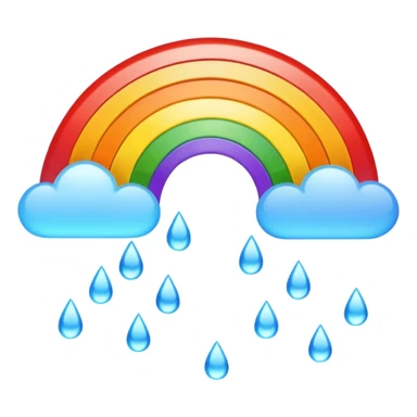 sunshine rainbow rainy day  sticker