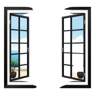 apartment with sea view sticker