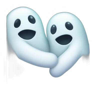 two hugging ghosts sticker