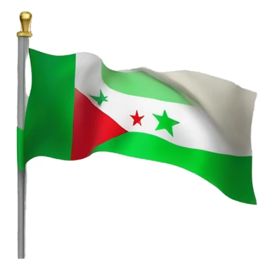 syrian flag but green instead of red and 3 stars sticker