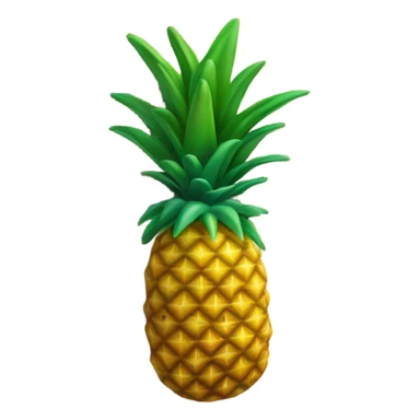 pineapple laying down on sand on the beach  sticker
