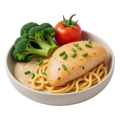 Meal broccoli chicken and tomato sticker