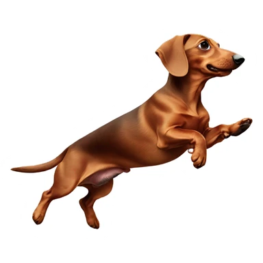 ￼Dachshund jumping sticker