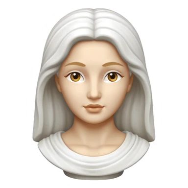 Marble style statue of woman face  sticker