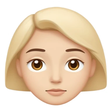 minimal flat emoji with relaxed expression,
smooth eyebrows,
open calm eyes,
feeling of ease and safety,
pastel neutral colors,
modern mindfulness app style,
transparent background,
vector illustration sticker