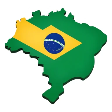 Brazil’s map with his flag sticker