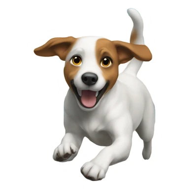 A dog jumping in the pool sticker