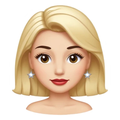 A face with one raised brow, a smirk, and a wink. Long fake lashes, gloss that glows.  Maybe a tilted head pose with a hand-on-hip silhouette or a tiny sparkle accent to emphasize confidence. sticker