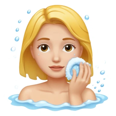 A women washing her face sticker
