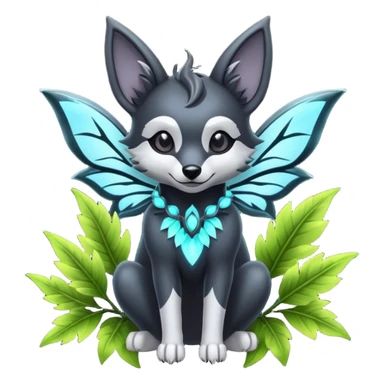 Batty Electrical Slim Mightyena-Plant-fairy sticker
