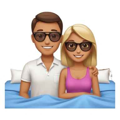 crea una pareja de jovenes disfrutando de un hotel sticker