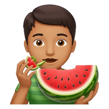 onlooker, eating a watermelon  sticker