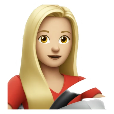 Blond girl driving a ferrari sticker