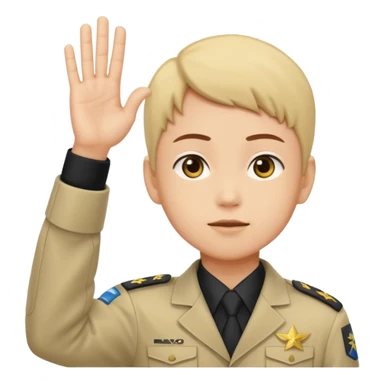 Shinzou wo sasageyo salute pose sticker