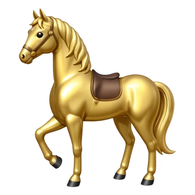 Horse in 3d style icon sticker