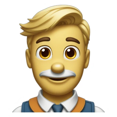 Donald Duck looks polite and professional sticker