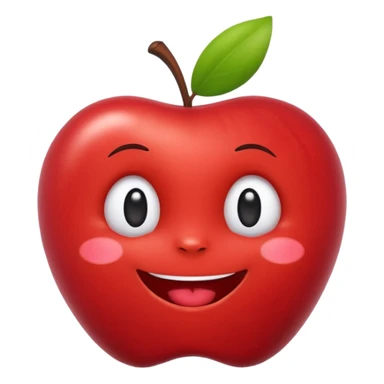 Labubu character as a cute, simple and expressive apple style emoji sticker