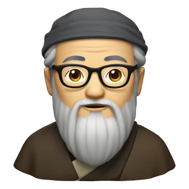 Chinese ancient scholar with glasses sticker