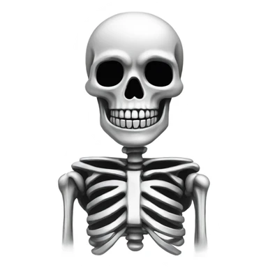 Skeleton made of chrome sticker