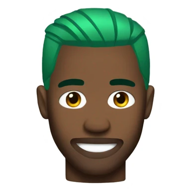 frank ocean winking with green hair sticker