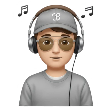 emojis.com dj-man-white-with-baseball-cap---rayban-sun-glasses-80s---brown-hair---closed-eyes-with-headphones-on-with-musical-note-over-head-(listening-to-music-)---eyes-closed-no-glasses---black-hat--musical-notes EYS c losed  grey sweatshirt sticker