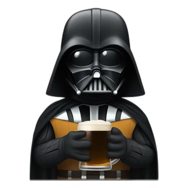 Dark Vador qui boit de la bière sticker