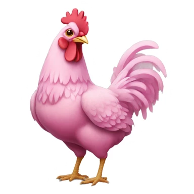 Pink chicken full body sticker