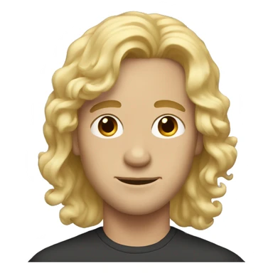 A man with blonde wavy hair and blie eyes sticker