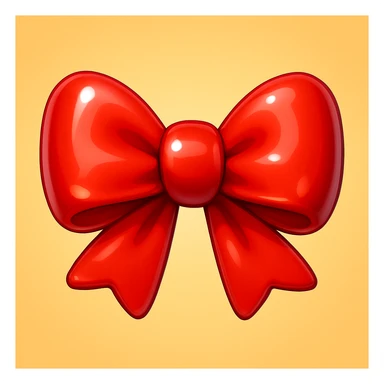 red bow emoji, cute and shiny sticker
