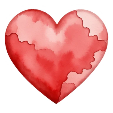 minimalist watercolor heart icon, monochromatic white washes, soft bleeding edges, on textured white paper, serene and emotional, perfect for app icon, transparent background, flat lay --style raw --stylize 150 sticker