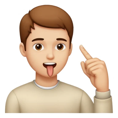 Una persona mordiéndose el dedo indice sticker