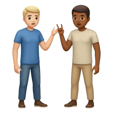 two men arguing full body sticker