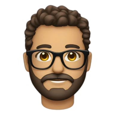 Anthony Martinez con barba y gafas sticker