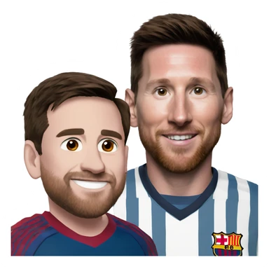 Messi with elon musc  sticker