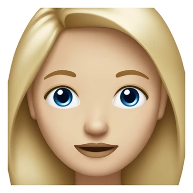 pretty dark blonde, blue eyes, snub nose, cream top sticker