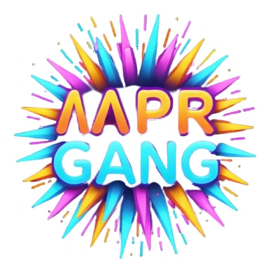 Create a bold, over-the-top emoji-style design featuring the text “MPR Gang” in large, glowing letters surrounded by explosive fireworks, neon colors, and dynamic energy effects. The style should feel celebratory, chaotic, and powerful, like a wild party or epic team victory. sticker