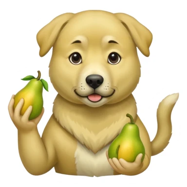 Kangal Hund mit Birne in der Hand  sticker