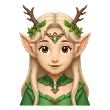 Cute Druid human like fawn with elf ears sticker
