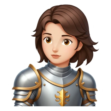 Brunette Knight in shining armor saves Princess sticker