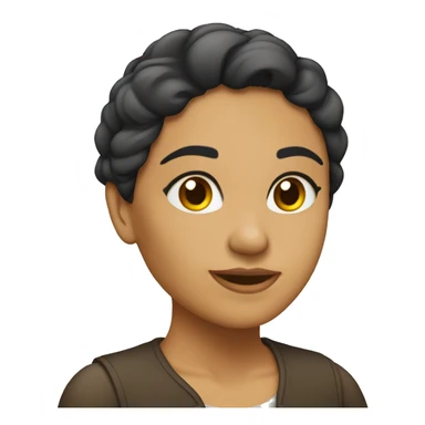 Mujer morena pelo largo sticker