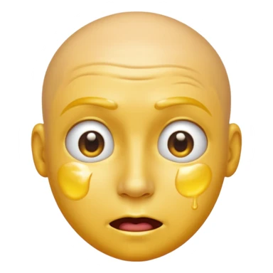 I want the emoji to be dizzy and sweaty and sweaty and transparent with yellow skin color and bald like all emoji’s  sticker