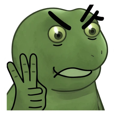 crossed eye with middle finger  sticker