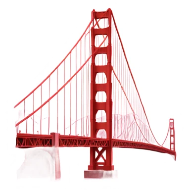 pink golden gate bridge, must be pink! sticker