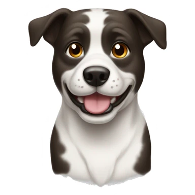 Dog white bulterer happy sticker