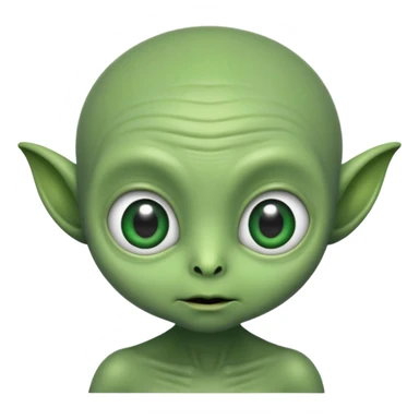 an old cute aliens with a little hair sticker