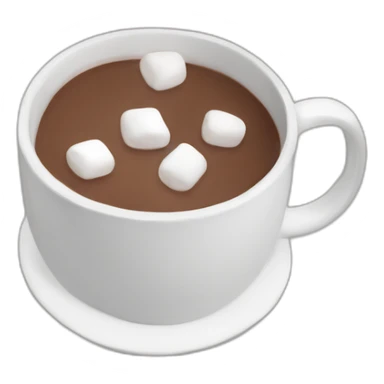 mug of hot chocolate with marshmellows sticker