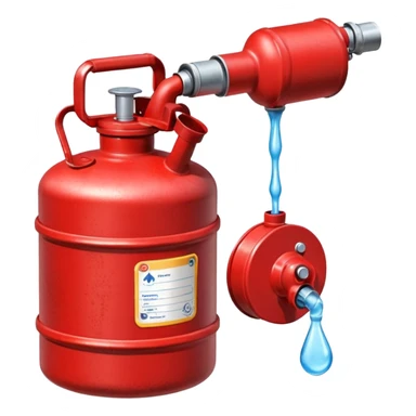 red american gas canister pouring sticker