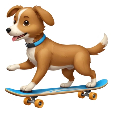 Dog on a skateboard sticker