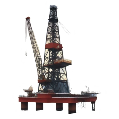 oil rig in snow sticker